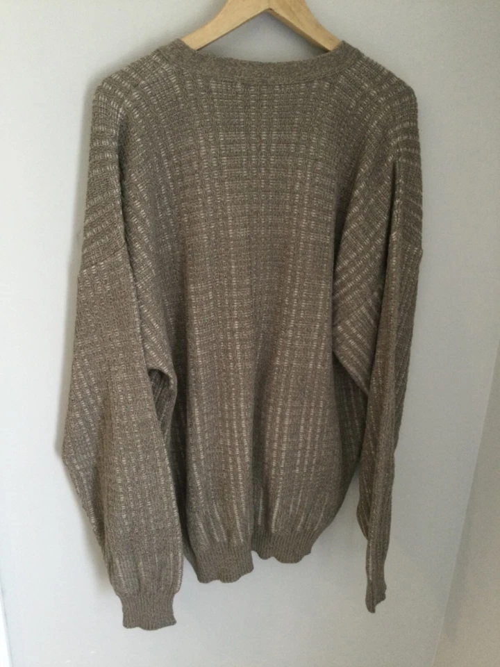 NWT Italy Bachrach Men's Knit Sweater Acrylic Geometric Sweater XL Cardigan - Image 4 of 4