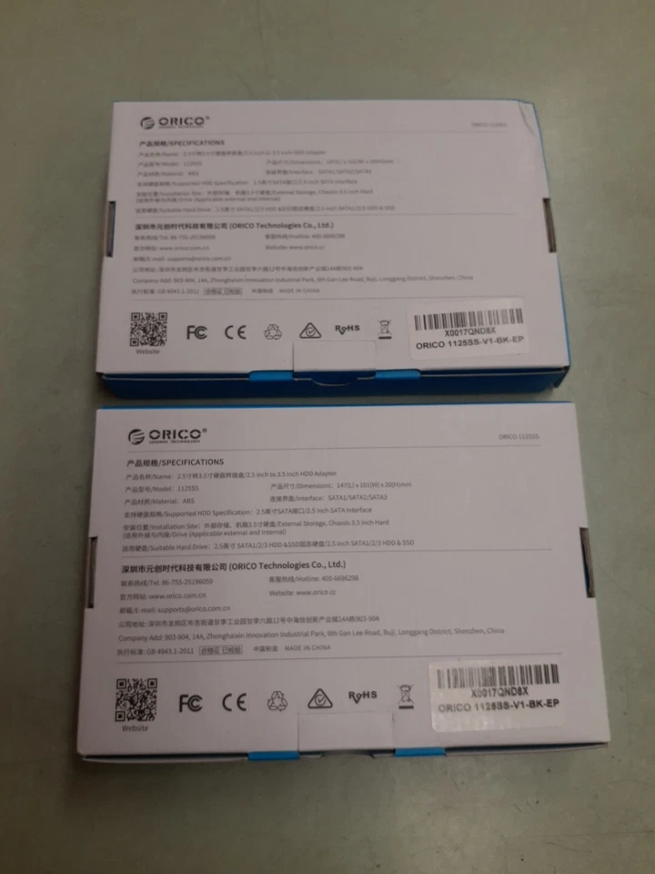 (2) ORICO 1125SS 2.5 Inch to 3.5 Inch HDD Adapter SSD Hard Disk Drive Caddy NIB - Image 3 of 4