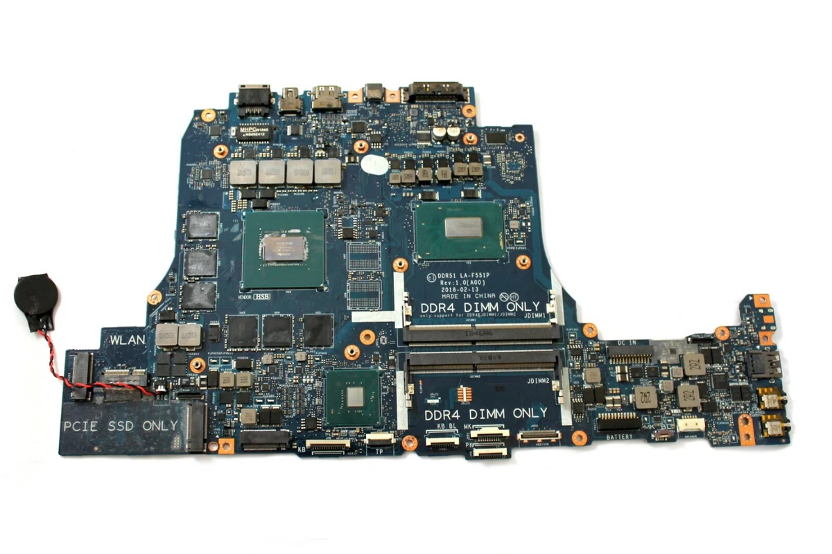 6PY0V Dell Alienware 17 R5 OEM Motherboard w i7 8750H CPU GTX