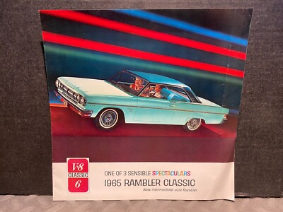 ORIGINAL DEALER VINTAGE BROCHURE 1965 RAMBLER CLASSIC V8 & 6 AMERICAN MOTORS