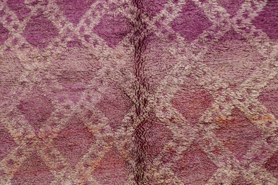 Старинный марокканский восточный ковер овощной краситель плюшевая шерсть ручной вязки 6x11 - Изображение 4 из 4