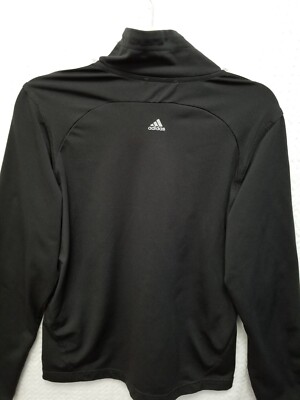 ADIDAS Womens FULL ZIP UP JACKET RN 88387 CA 40312 BLACK Striped
