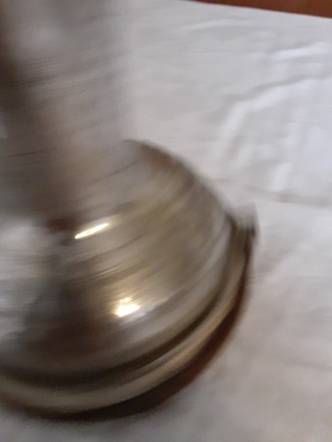 Middle Eastern SYria 1950's Nickel Plated Brass Darbuka Percussion Drum as is - Picture 18 of 24