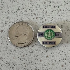 1938 Culinary Workers Labor Union Long Beach Pinback Button #47352