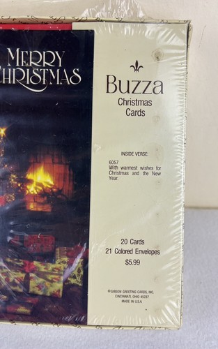20 Vintage 1970's/80's Buzza Christmas Cards And Envelopes in Original Package - Picture 4 of 9