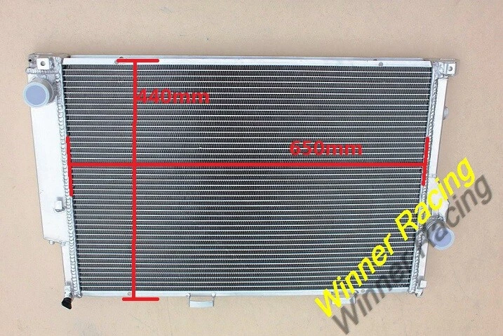 Radiador de aluminio Fit BMW 5 E34 530i 540i V8 M60 1992-1995; 524td 525td MT  Foto 2 de 4