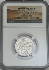 2020 W Kansas Tallgrass Preserve NGC MS67 V75 Privy Quarter 25c West Point