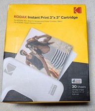 NEW KODAK INSTANT PRINT 3X3 CARTRIDGES 30 SHEETS 3 pk 10 sheets each new Sealed