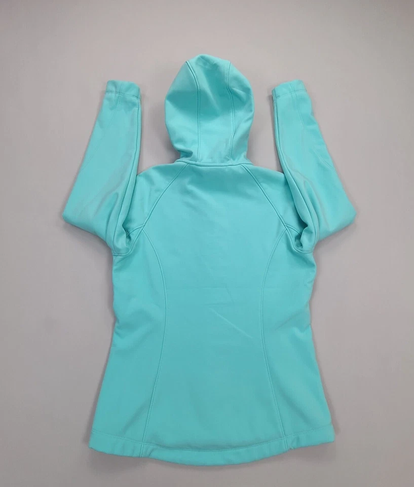 Jaqueta Kirkland Feminina Pequena Azul Verde Quebra-Vento Assinatura Ao Ar Livre Casual - Imagem 2 de 4