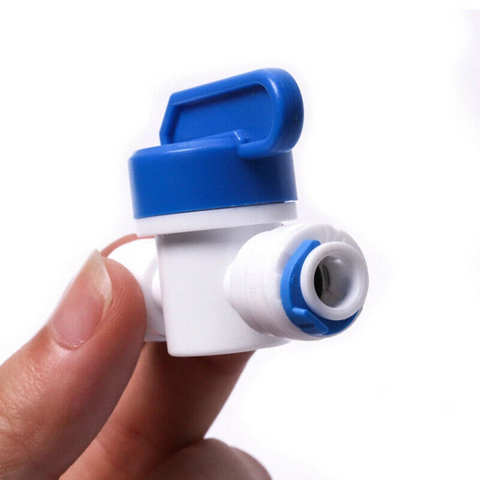 5* 1/4" Ball Valve Inline Tap Quick Connect Push For RO Water Reverse Osmosis - Image 4 of 4