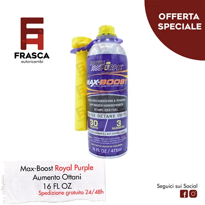 Octane Booster Max Boost Stabilizer Royal Purple Additivo Aumento Ottani Racing