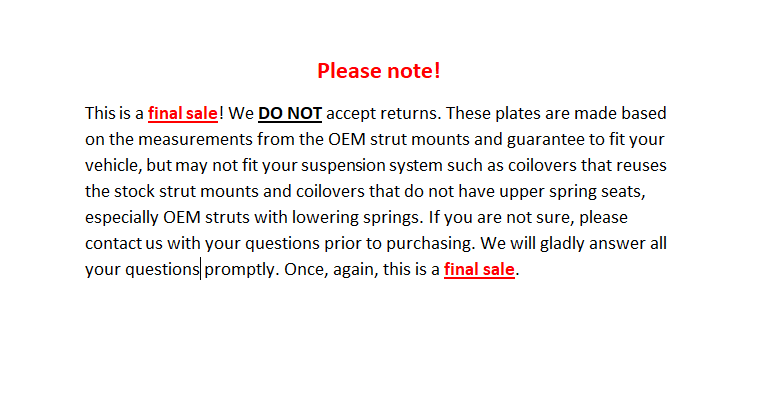 MOOKEEH Adjustable Camber Plates For 84-89 Nissan 300ZX Z31