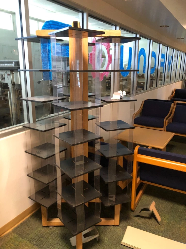 4 Space Saving Elegant Magazine Books, Trophies, mini Drinks Samplers Displays - Image 2 of 4