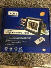 Ativa 7 Inch Digital Photo Picture Frame NIB