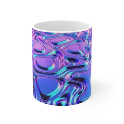 Purple and White Ceramic Mug | eBay
