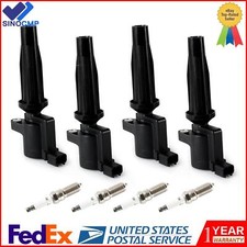 4X Ignition Coil & 4 Iridium Spark Plug Pack For Ford Escape Transit Focus FD505