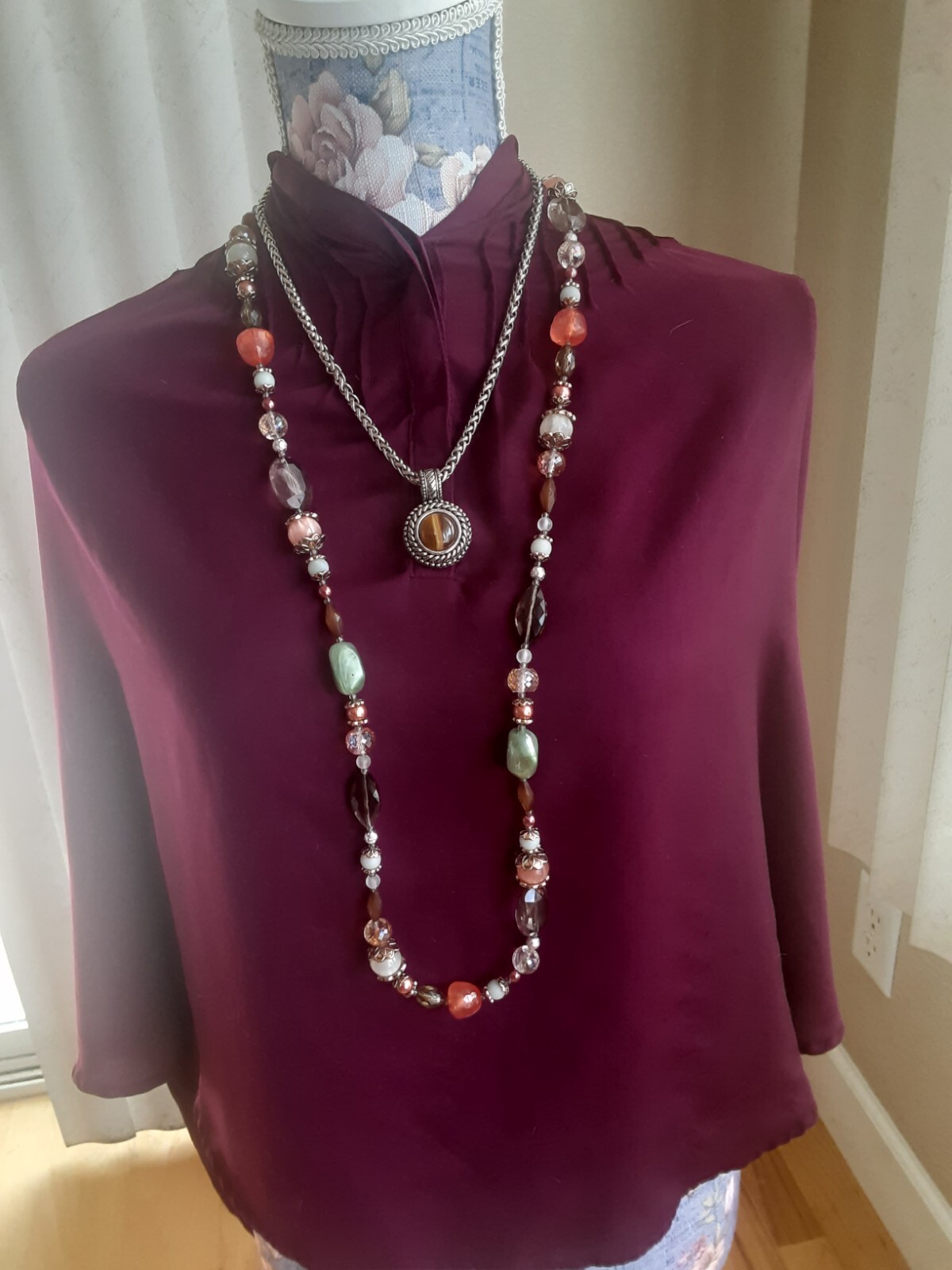 NATURAL STONE STIRLING STYLE 2 Statement piece Ne… - image 12