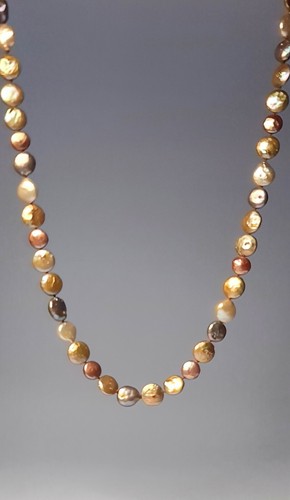925 Silver Clasp Coin Pearl Necklace JP - Picture 6 of 7
