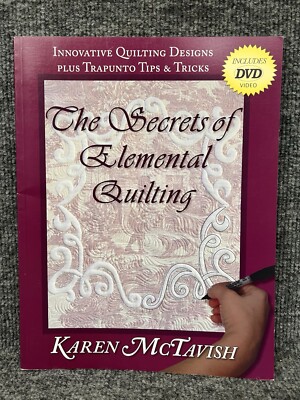 Secrets of Elemental Quilting Innovative Quilting Designs By McTavish W/DVD New