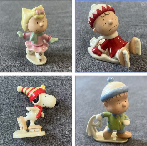 4 Styles Lenox PEANUTS Snoopy Sally Brown Van Pelt Ceramic Collectible Ornament