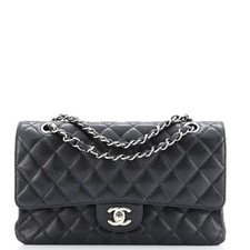 Chanel Classic Double Flap Bag Quilted Caviar Medium