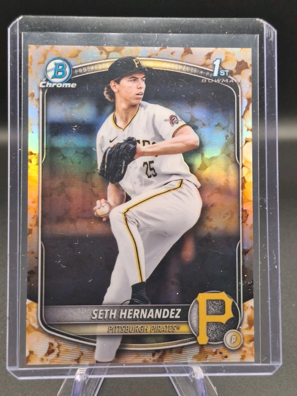 2025 Bowman Draft CHROME BDC-25 Seth Hernandez SSSSP Popcorn Refractor