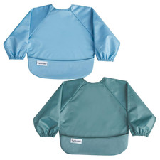 Long Sleeve Bib for Babies  Toddlers  2-Pack Waterproof Smock Bib for Eating 