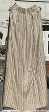 ‘From The Top’ Large Pair Cream striped Linen Interlined Curtains Pencil Pleat 