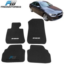 07-13 E92 Logo 3-series Coupe Floor Mats Front Rear Nylon Carpet 4pc For Bmw