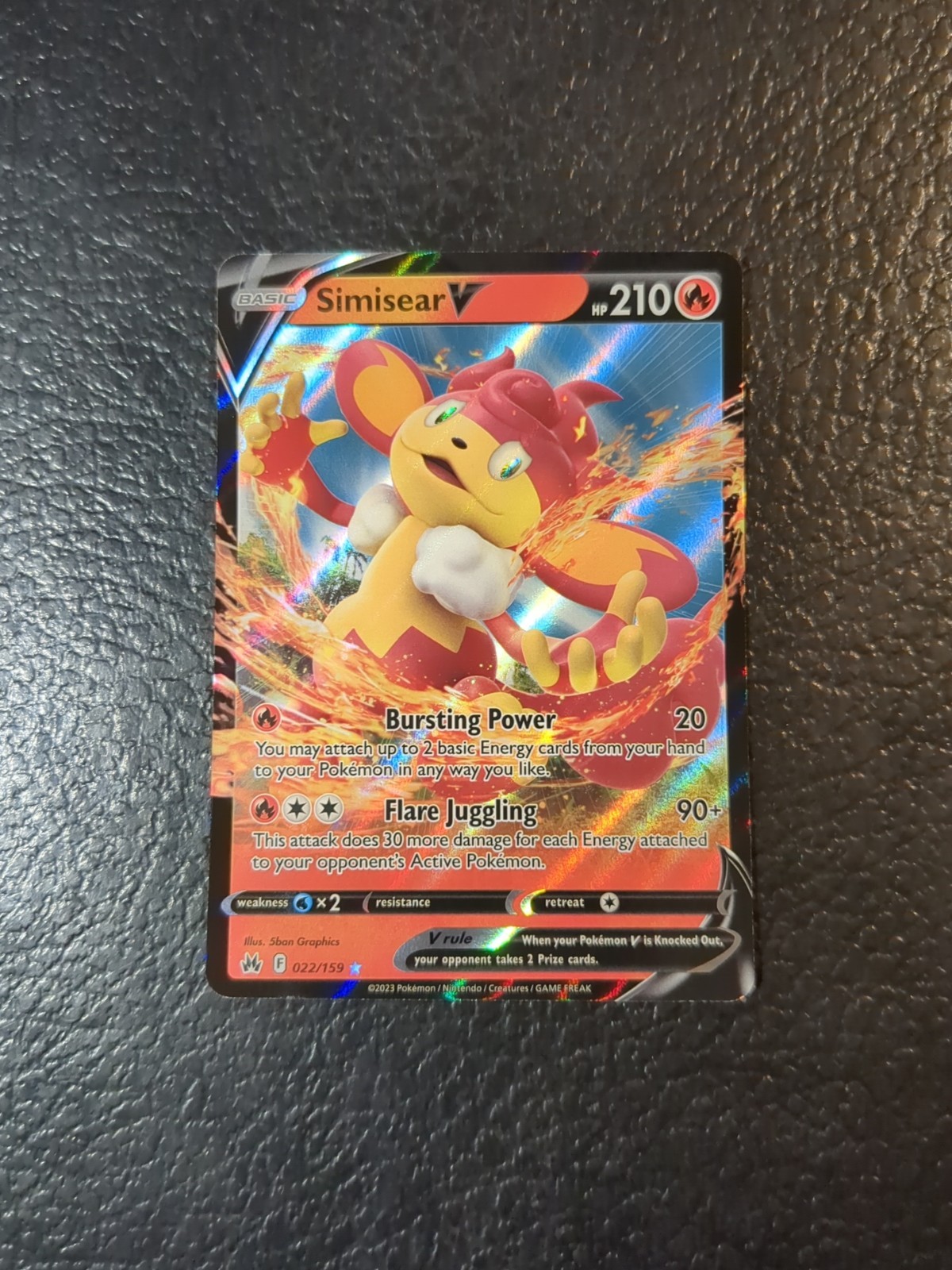 Pokémon ~ Simisear V ~ Brilliant Stars ~ Ultra Rare #27/172 