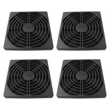 Cooling Fan Filter 4Pcs 120mm Black Square Dust Cover PC Case