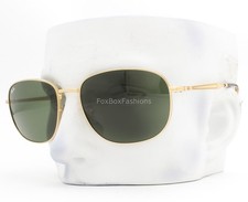 Ray-Ban Sunglasses Shiny Arista Gold Green Glass RB 3754 001/31 with Case