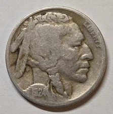 1924-P Buffalo Nickel 5c FS-401 No F - Rare Mint Error Variety!
