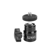 Mini Ball Head 1/4-20 Mount Adapter For DSLR Camera Monitor Studio Accessory