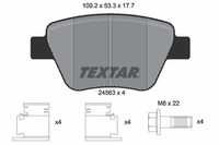 Bremsbelagsatz Scheibenbremse Hinten Textar 2456301 FÜR Audi Seat Skoda Vw