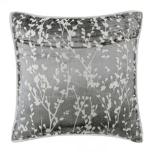 Paloma Grey Throw Pillow Cover, 16"x16" Velvet Cushion-Paloma Grey Drops