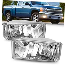 Fog Lights Lamps Replacement for 07-14 Chevy Silverado, 07-11 Avalanche, Clear