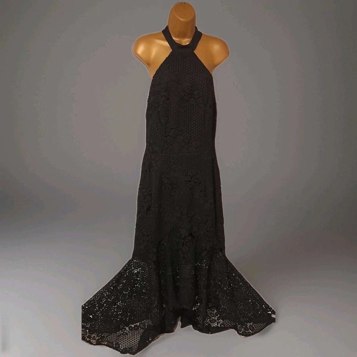 chinese dress ladies Izzy High Neck Maxi Dress with Lace Waist Detail