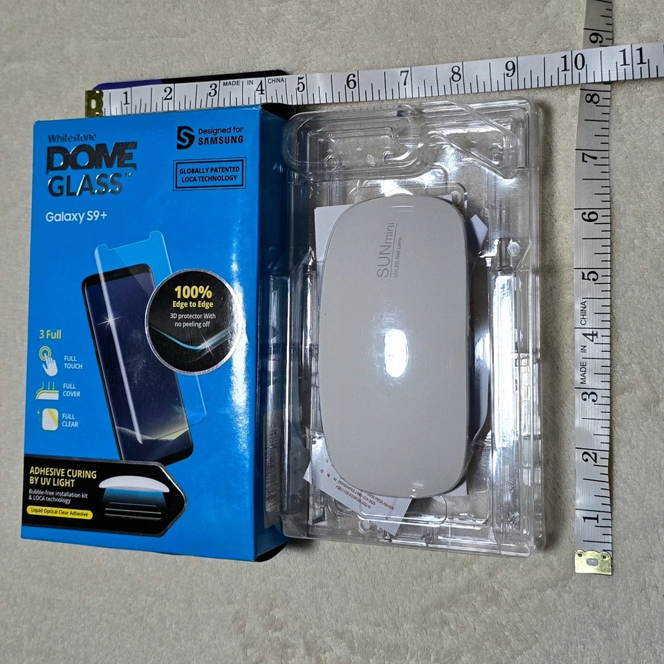 Protetor de tela de vidro cúpula branca UV LED lâmpada de cura para Samsung Galaxy S9+ - Imagem 2 de 4