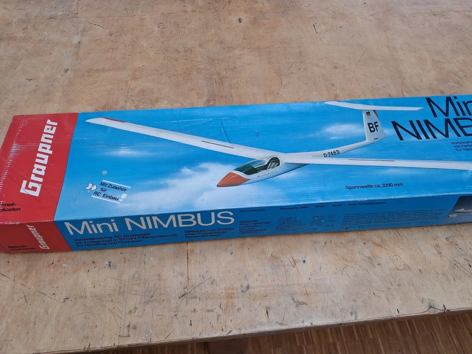 Schnellbaukasten Mini Nimbus Graupner Nr.4253 angefangen - Bild 2 von 4