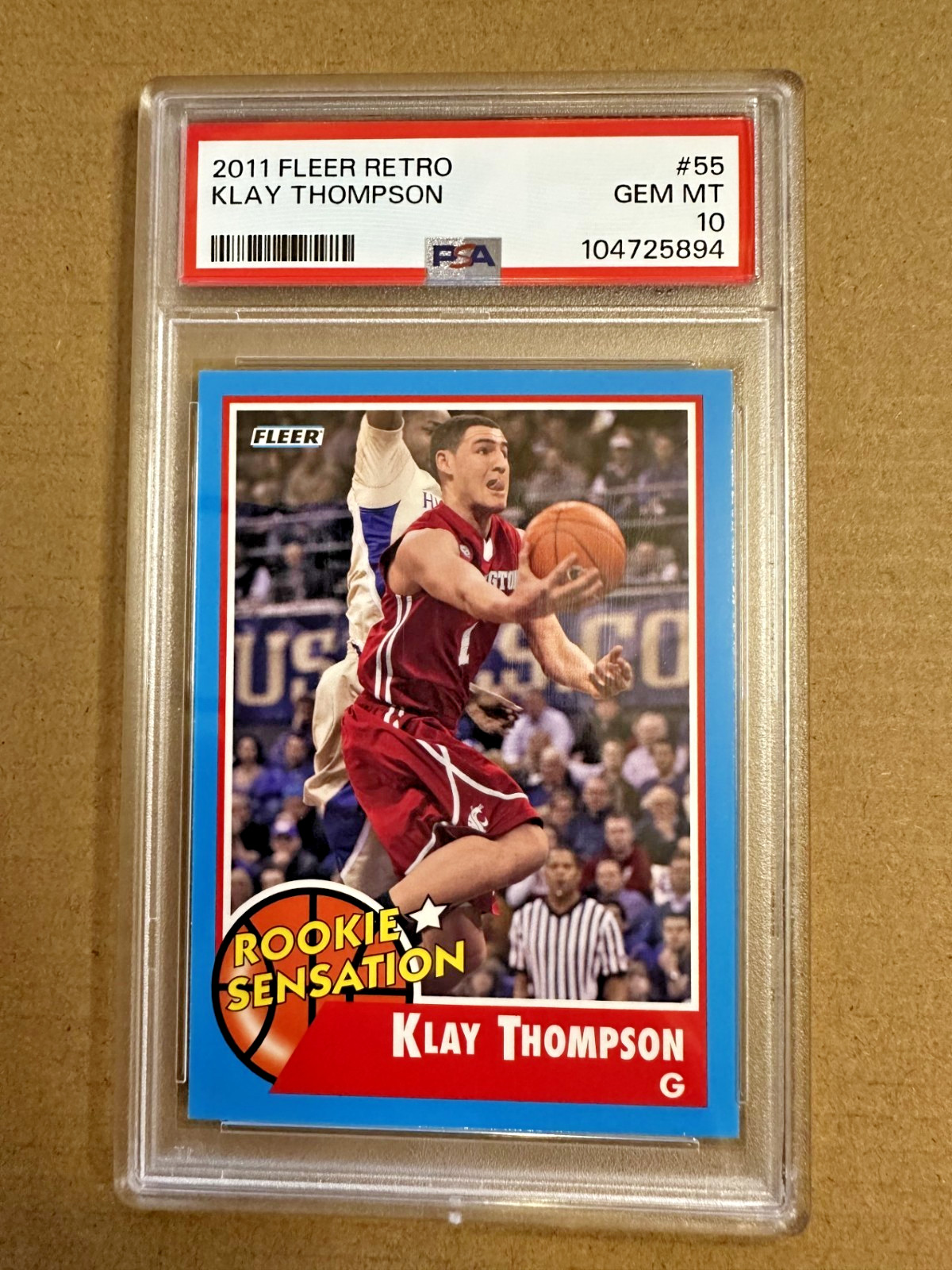 KLAY THOMPSON 2011 Fleer Retro Rookie Sensations RC #55 PSA 10 POP 6