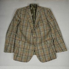 Harris Tweed 100 Pure Wool Handwoven Bronze Brown Sport Coat Men's Size 46 Reg