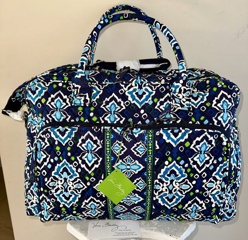 VERA BRADLEY Weekender Bag INK BLUE Overnighter Travel NWT #12479-164 Carry-On