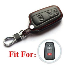 For Toyota Corolla C-HR Prius 3 Button Remote Key Fob Bag Leather Cover Case