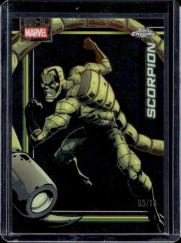 2026 Topps Chrome Marvel Comics Scorpion Black Refractor #/10