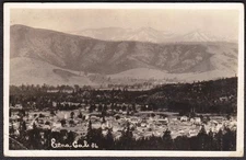 Etna, California RPPC 1936 Panoramic BEV Town View Real Photo Postcard