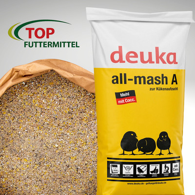 deuka all-mash A Mehl mit Cocc. 9,5 kg | Aufzuchtfutter für Küken