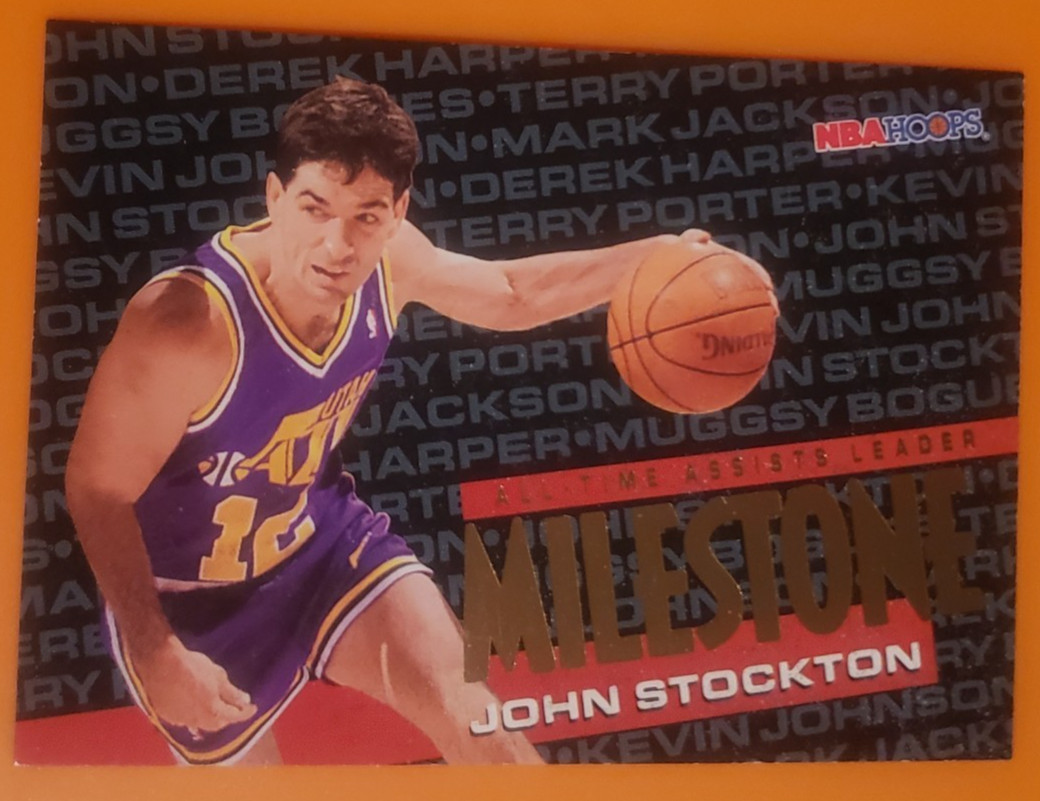 1995 NBA Hoops #215 John Stockton All-Time Assist Leader    ***40% off 2+