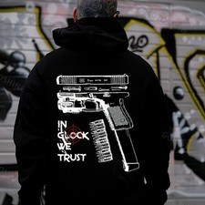 IN GLOCK WE TRUST Pistol Print Men's Hoodie