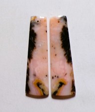 46.15 Cts Natural Pink Opal Drilled Cabochon Match Pair Gemstone 49X14.5MM 54